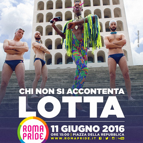 Roma Pride 2016 ; parte la campagna di comunicazione.   Sabato 11 Giugno la grande Parata per le vie della città.